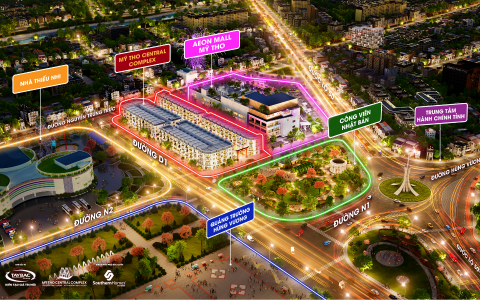 Toàn Cảnh trục đường hành chánh mới Mỹ Tho 